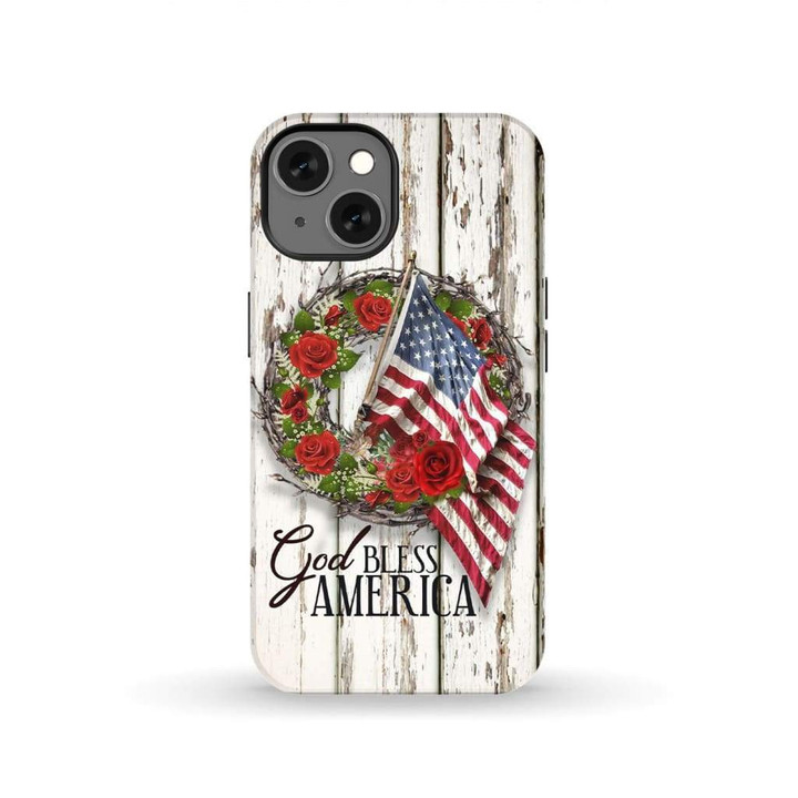God bless America, Crown of Thorns American Flag phone case