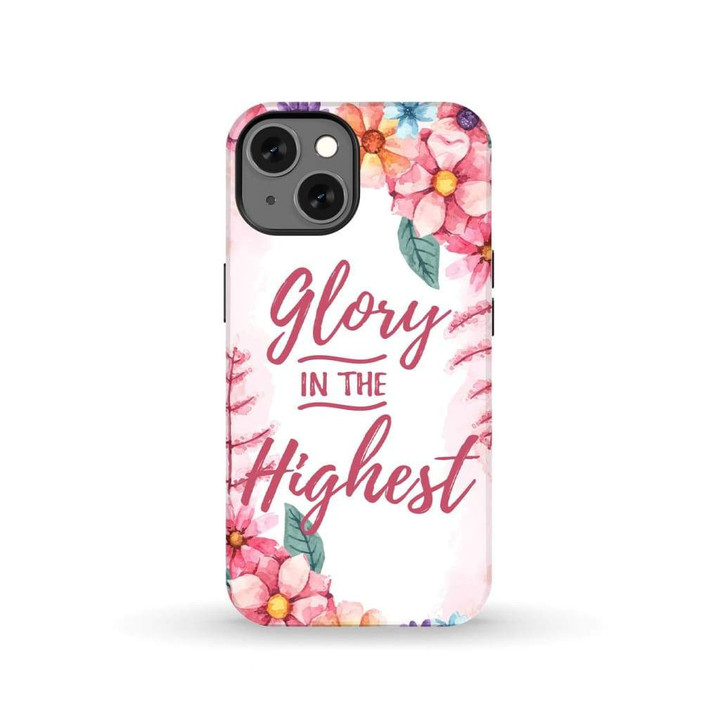 Glory in the highest Christian phone case