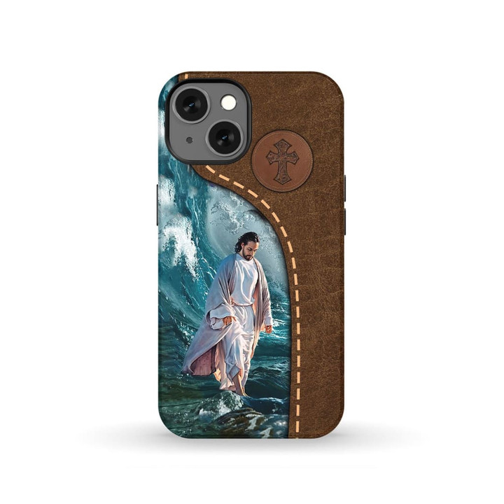 Jesus walks on the water phone case