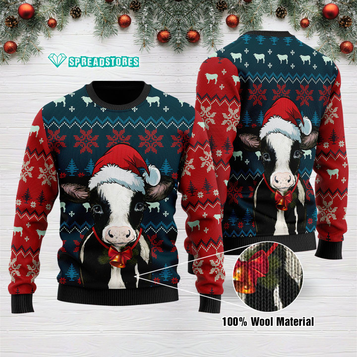 Ugly Sweatshirt Cow Christmas 0910