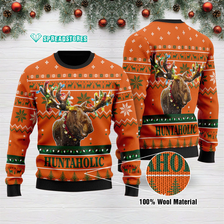 Ugly Sweatshirt Moose Huntaholic 0710