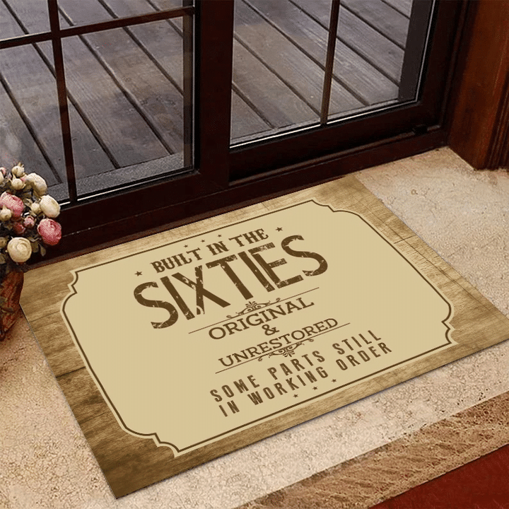 Welcome Rug, Veteran Doormat, Gift For Veterans, Built-In The Sixties Original And Unrestored Doormat - Spreadstores
