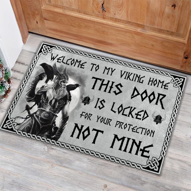 Welcome To My Viking Home Rubber Base Doormat