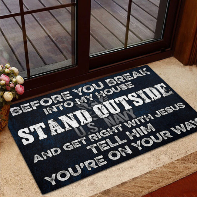 Love U.S. Navy Rubber Base Doormat
