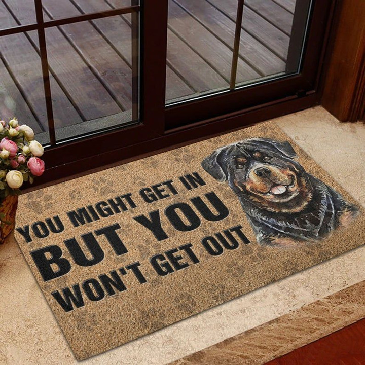 Rottweiler Doormat, Funny Rottweiler Doormat, Dog Doormat, Funny Doormat, Welcome Mat, Pet Door Mats - Spreadstores