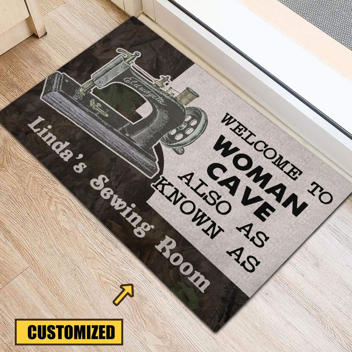 Love Sewing Machine Rubber Base Doormat