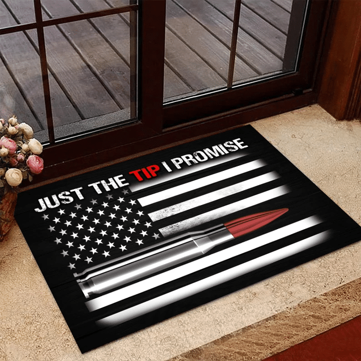 Veteran Welcome Rug, Veteran Doormat, Just The Tip I Promise American Flag Doormat - Spreadstores