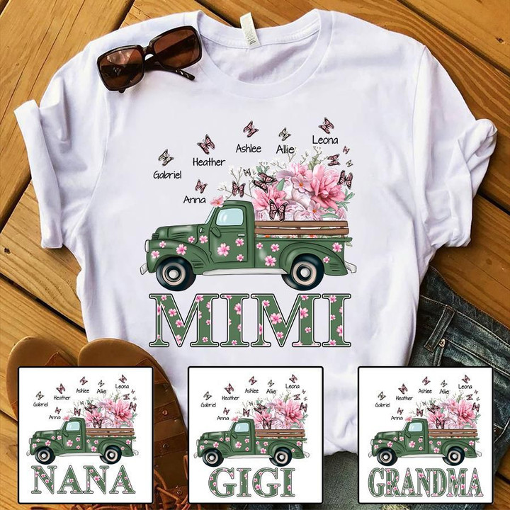 Custom Shirt, Grandma Shirt, Mimi Shirts With Grandkids Names T-Shirt KM0906 - spreadstores