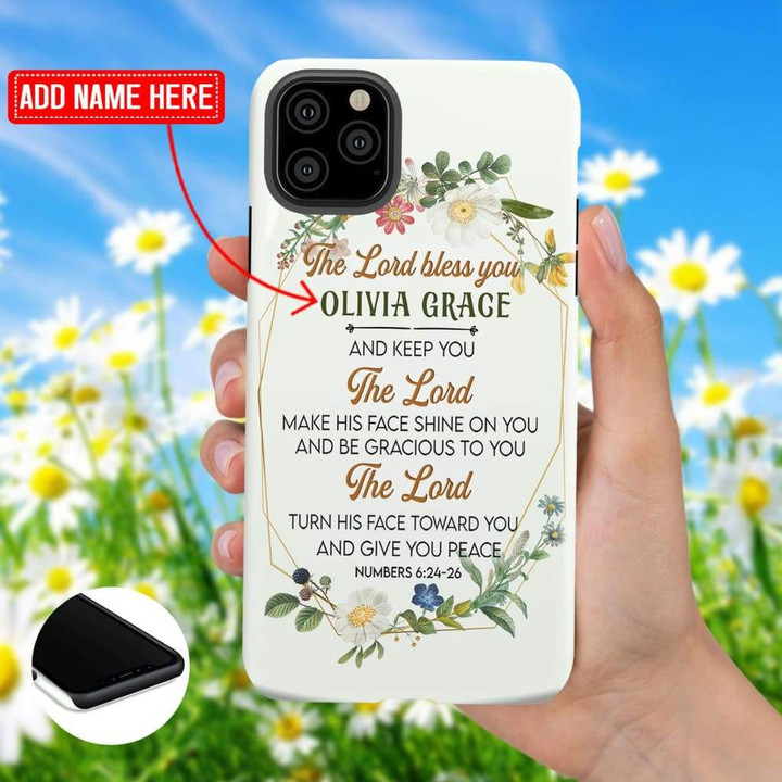 The Lord bless you and keep you Custom phone case - Personalized Christian gifts