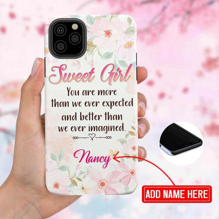 Personalized Christian gifts: Sweet girl custom phone case