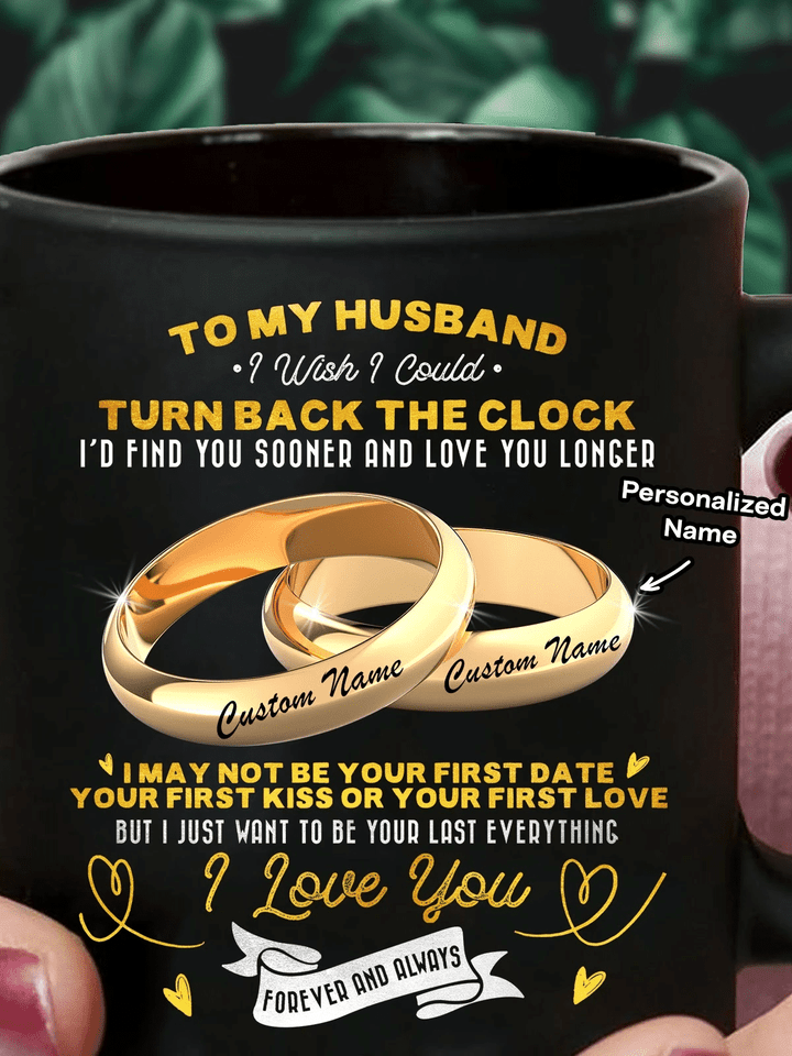 Personalized Mug, Gift For Husband, Gift For Him, To My Husband, I Wish I Could Turn Back The Clock Mug - Spreadstores