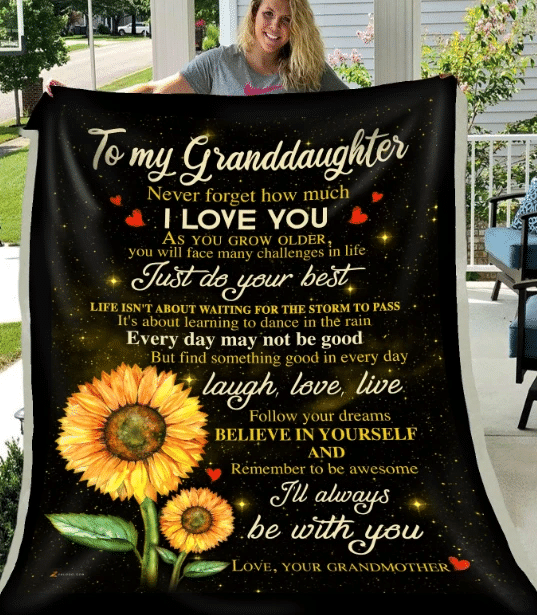 Personalized To My Granddaughter Never Forget How Much I Love You, Gift For Granddaughter Sherpa Blanket - Spreadstores