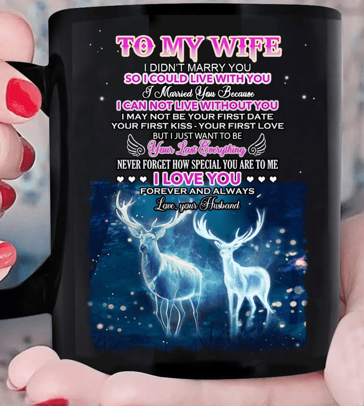 Personalized To My Wife, I Didn't Marry You So I Could Live With You Deer Hunting Mug, Valentine's Gift Ideas - Spreadstores