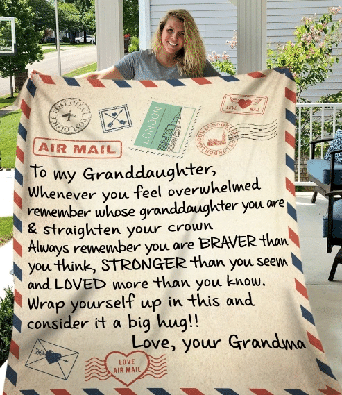 Personalized To My Granddaughter, Whenever You Feel Overwhelmed Remember Fleece Blanket - Spreadstores