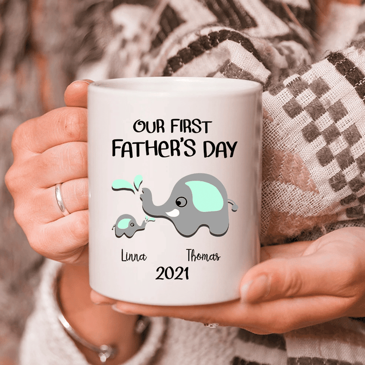 Father's Day Gift, Personalized Our First Father's Day Mug, New Dad Mug, Best Father’s Day Gift Ideas - Spreadstores