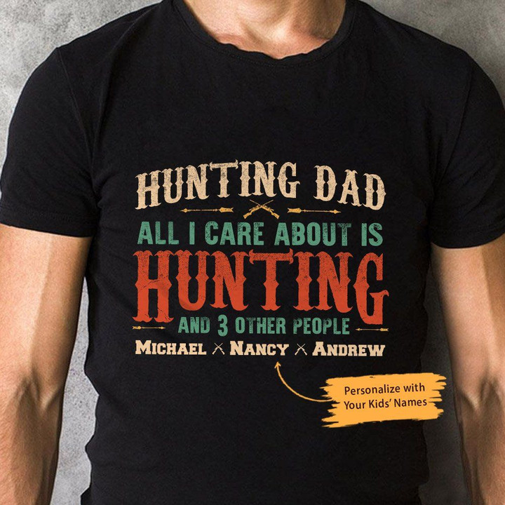 Personalized Father Day Gifts For Dad Hunting Black T Shirt MY155 95O53