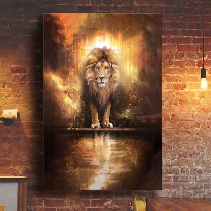 Jesus the Lion the lamb canvas wall art - Christian wall art