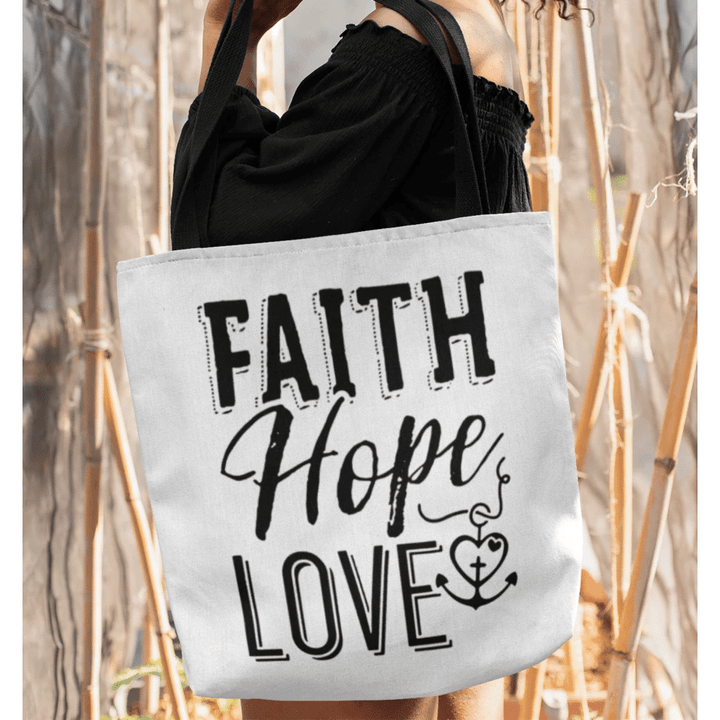 Faith hope Love tote bag - Gossvibes