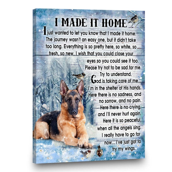 German Shepherd Wall Art, Dog Memorial Canvas, Pet Sympathy Gift - Personalized Sympathy Gifts - Spreadstore