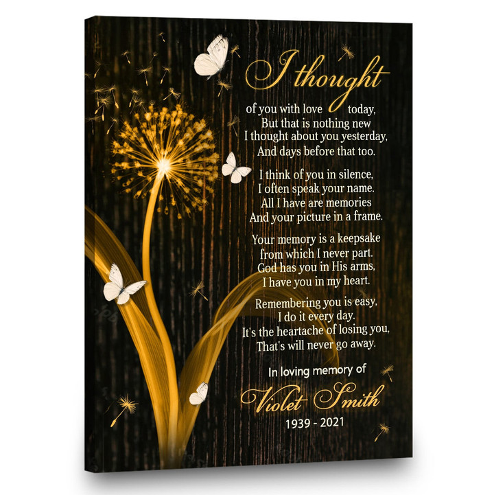 I Thought Of You Today Sign, Memorial Gifts For Loss Of Mother, Sympathy Gift - Personalized Sympathy Gifts - Spreadstore