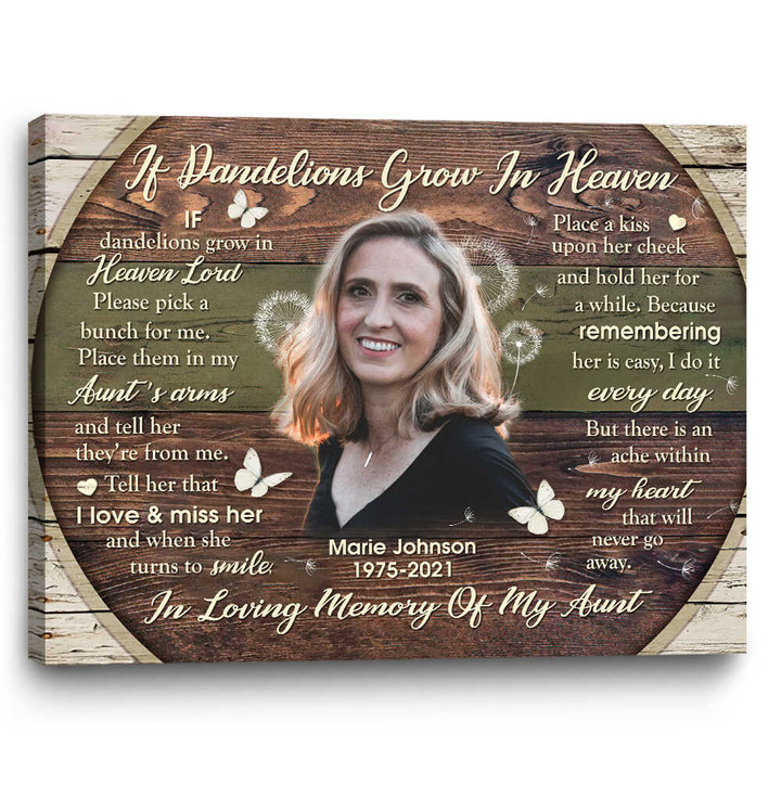 Aunt Memorial Gift, In Loving Memory Of Aunt, Gift To Remember A Lost Loved One - Personalized Sympathy Gifts - Spreadstore
