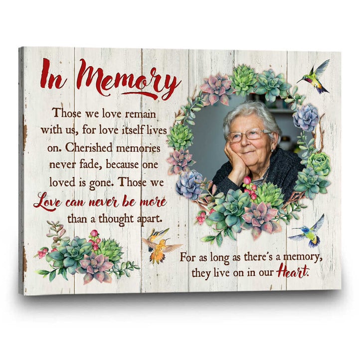In Loving Memory Gift, Sympathy Gift For Loss Of Mom, Those We Love Remain With Us Canvas - Personalized Sympathy Gifts - Spreadstore