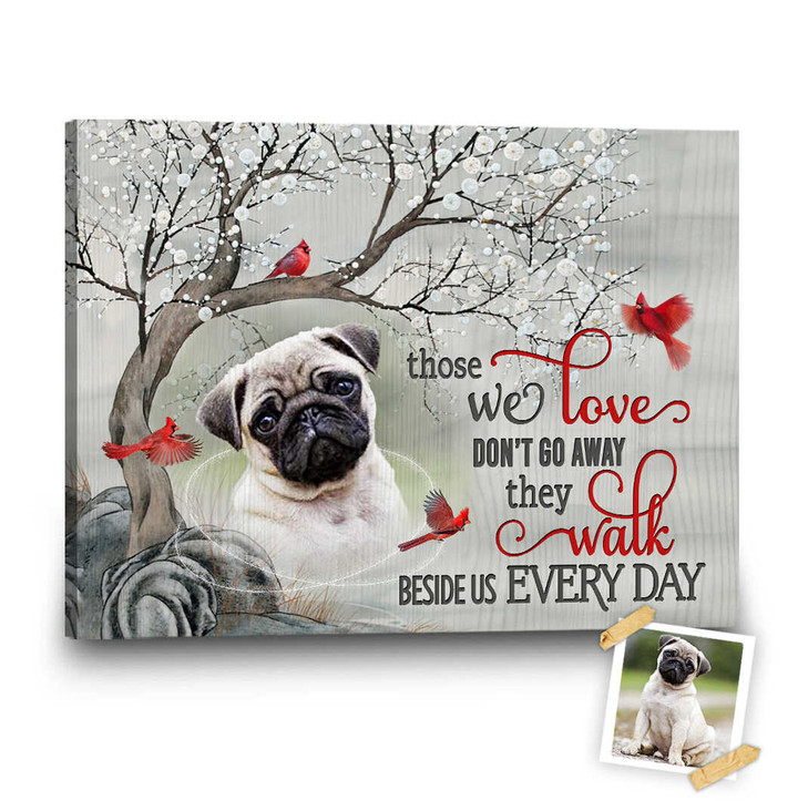 Custom Pet Memorial Gifts Dog Canvas Art Custom Remembering Dog Gifts Those We Love Don't Go Away - Personalized Sympathy Gifts - Spreadstore