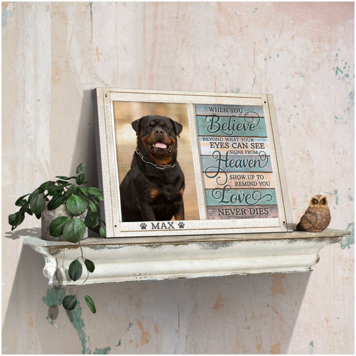 Custom Canvas Prints Memorial Pet Photo Gifts When you believe Wall Art Decor Ohcanvas - Personalized Dog Sympathy - Spreadstores