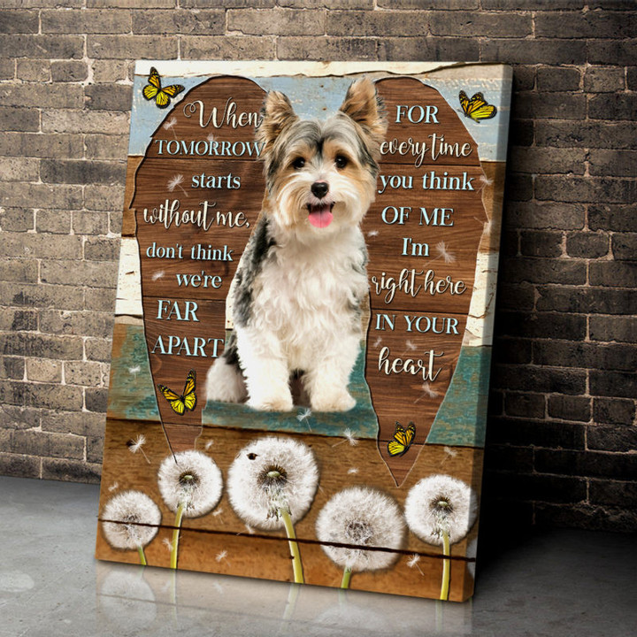 Custom Canvas Prints Personalized Gifts Memorial Pet Photo Gifts Dandelion When Tomorrow Starts Without Me Wall Art Decor Ohcanvas - Personalized Dog Sympathy - Spreadstores