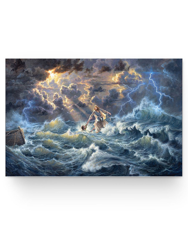 Jesus Christ Saved By Grace 36x24 Poster - Spreadstores