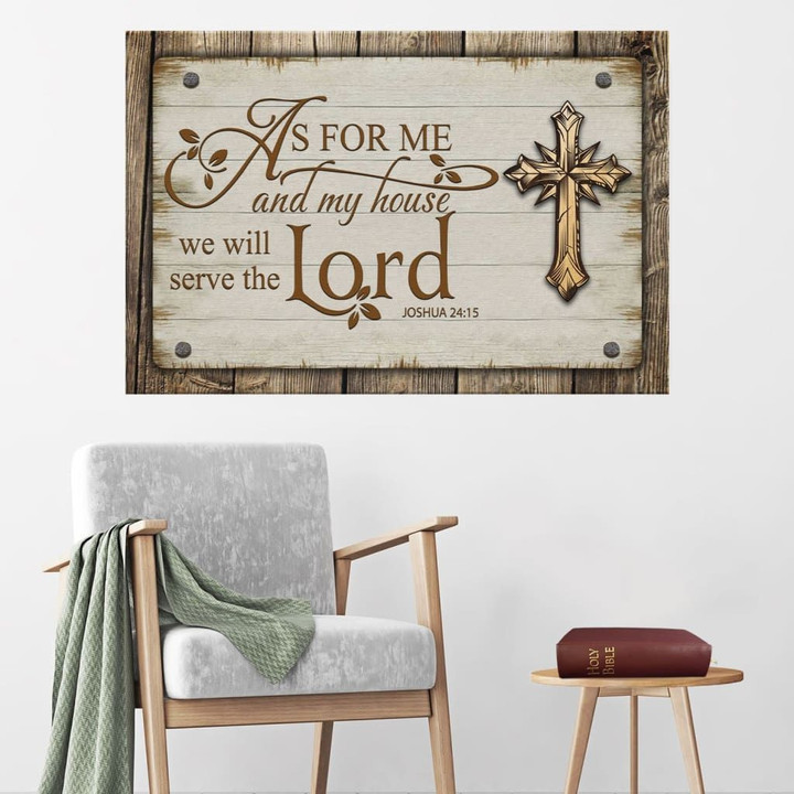 As for me and my house we will serve the Lord Joshua 24:15 canvas - Bible verse wall art
