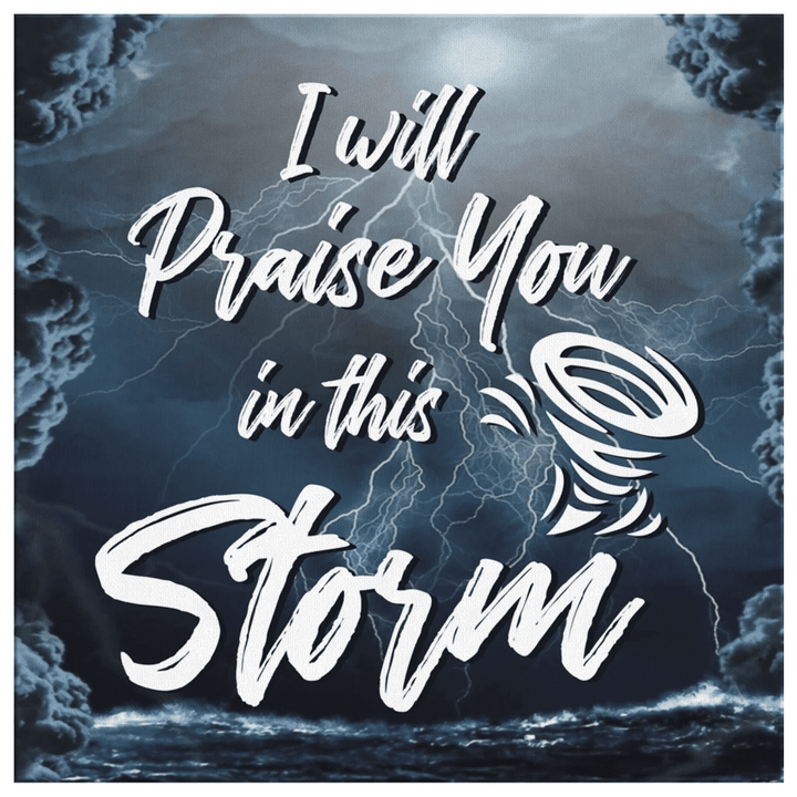 I will praise you in this storm canvas wall art