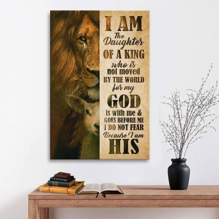 I am the daughter of a King canvas wall art