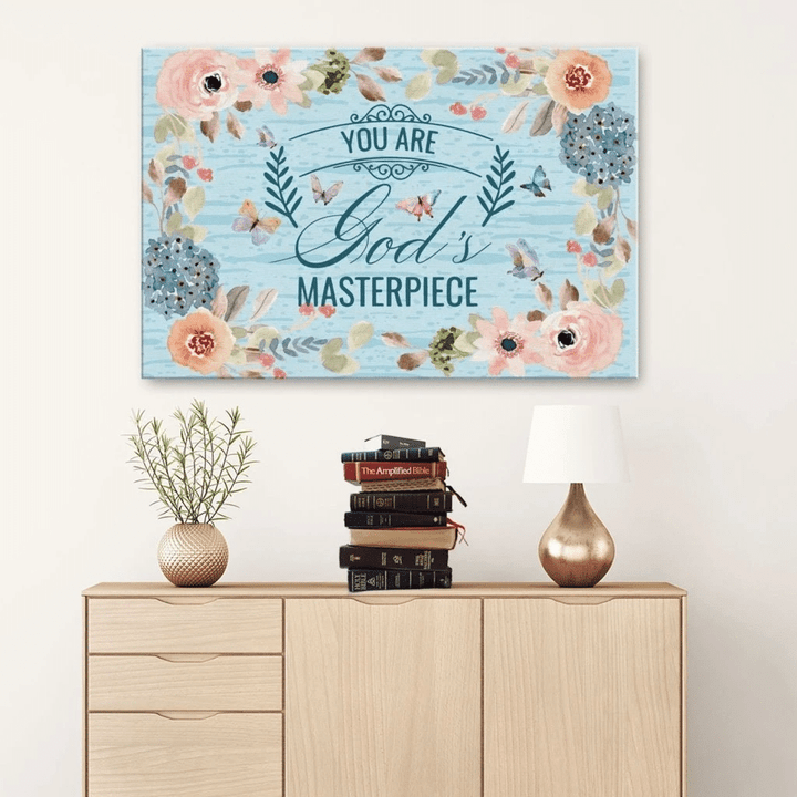 You are God's masterpiece canvas wall art