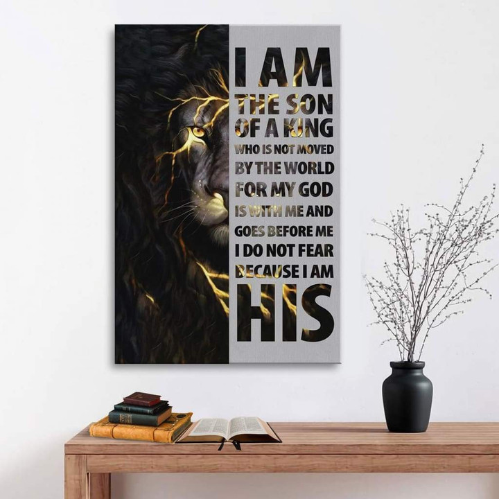 Lion of Judah canvas, I am the Son of a King wall art decor