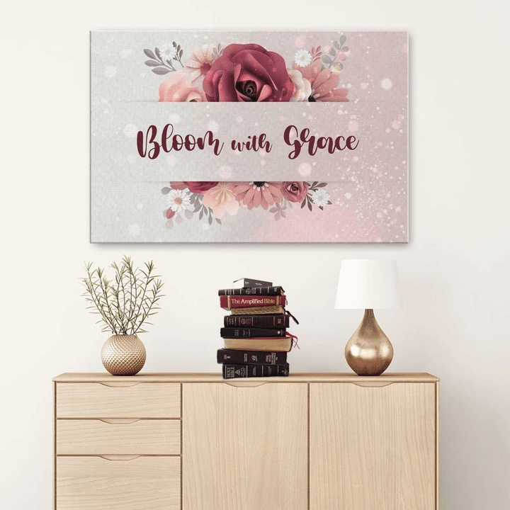 Bloom with grace canvas wall art canvas wall art