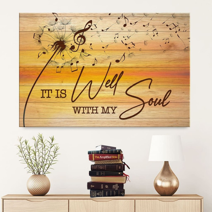 It is well with my soul Christian wall art canvas