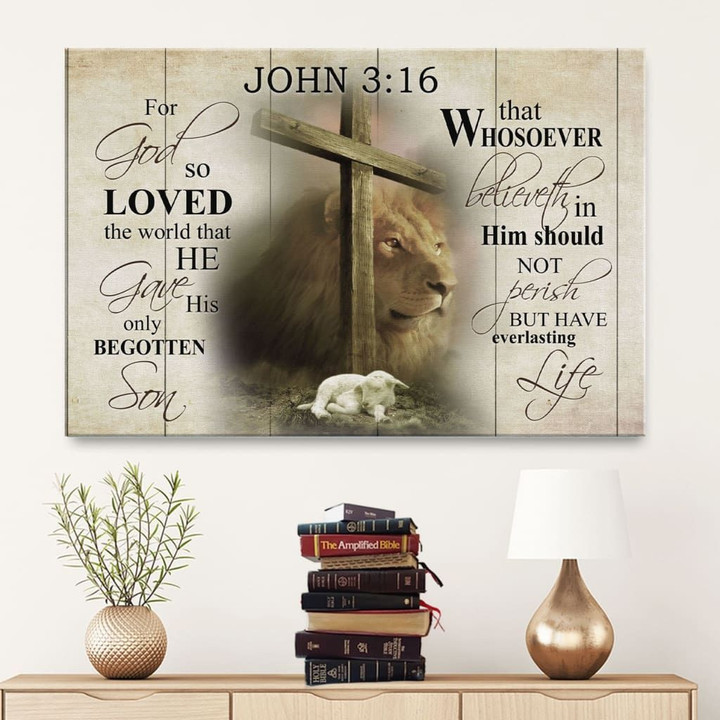 John 3:16 KJV Canvas Wall Art
