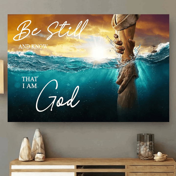 Christian Canvas, Be Still And Know That I Am God Canvas - spreadstores