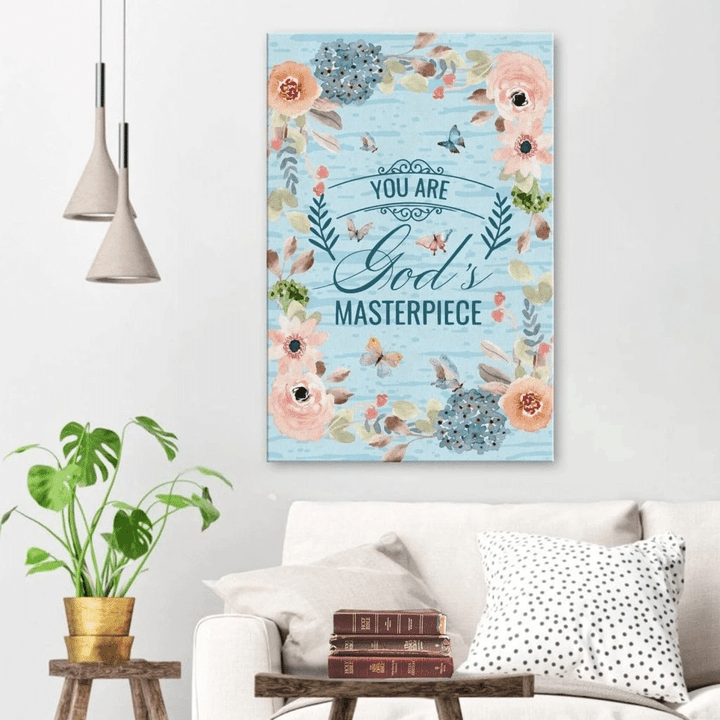 You are God's masterpiece canvas wall art
