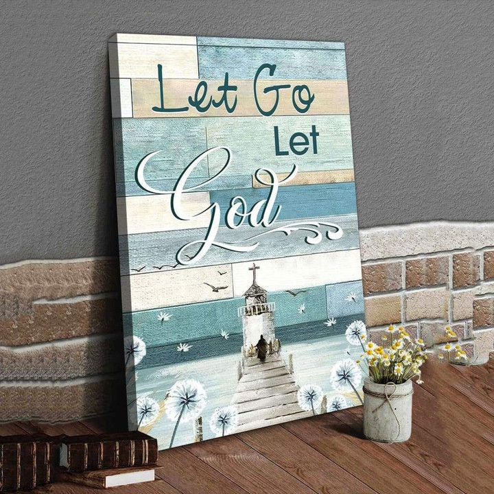 Christian wall art: Let Go Let God canvas print
