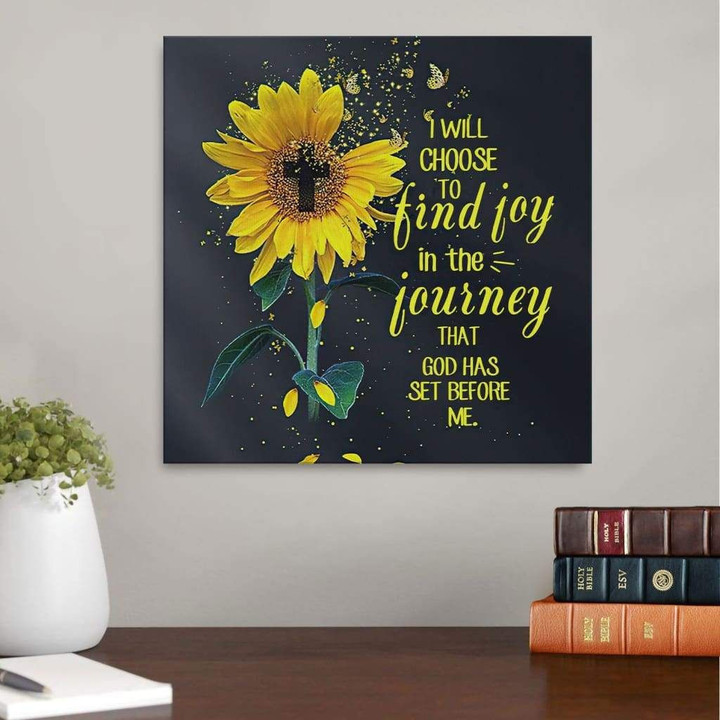Christian wall art - Choose to find joy in the journey canvas print