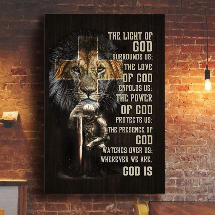 Prayer for protection wall art canvas - Warrior Lion of Judah wall art decor
