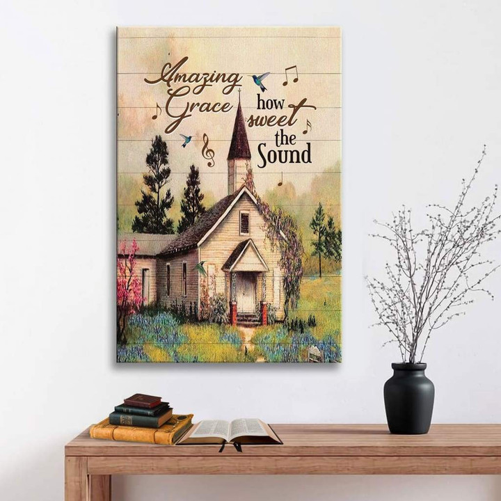 Amazing grace how sweet the sound canvas wall art