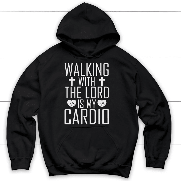 Walking with the Lord is my cardio Christian hoodie - Gossvibes