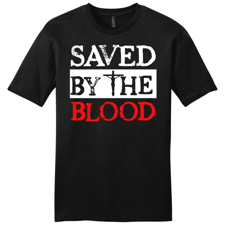 Saved by the blood mens Christian t-shirt - Gossvibes