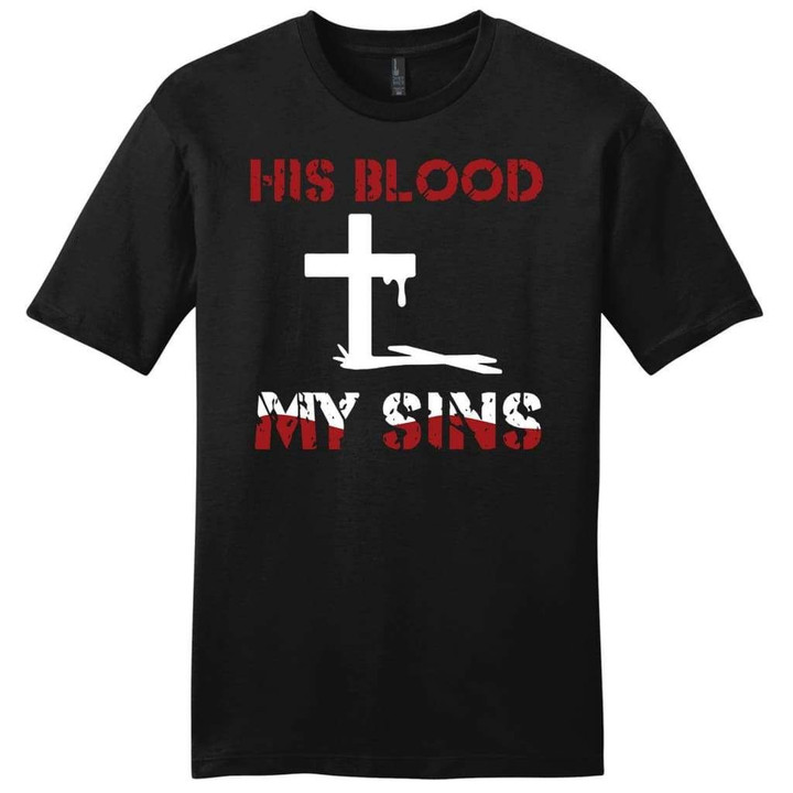 The Blood of Jesus and my Sins mens Christian t-shirt - Gossvibes