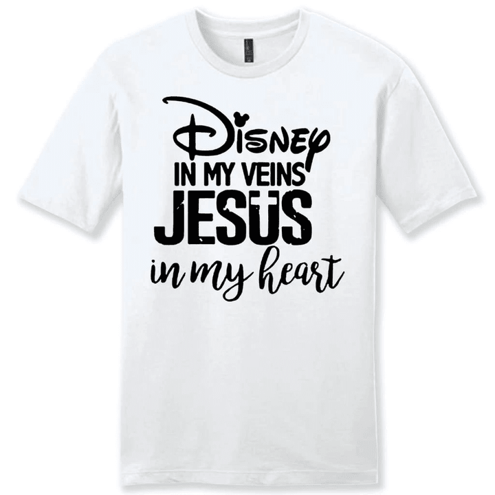Disney in my veins Jesus in my heart mens Christian t-shirt - Gossvibes