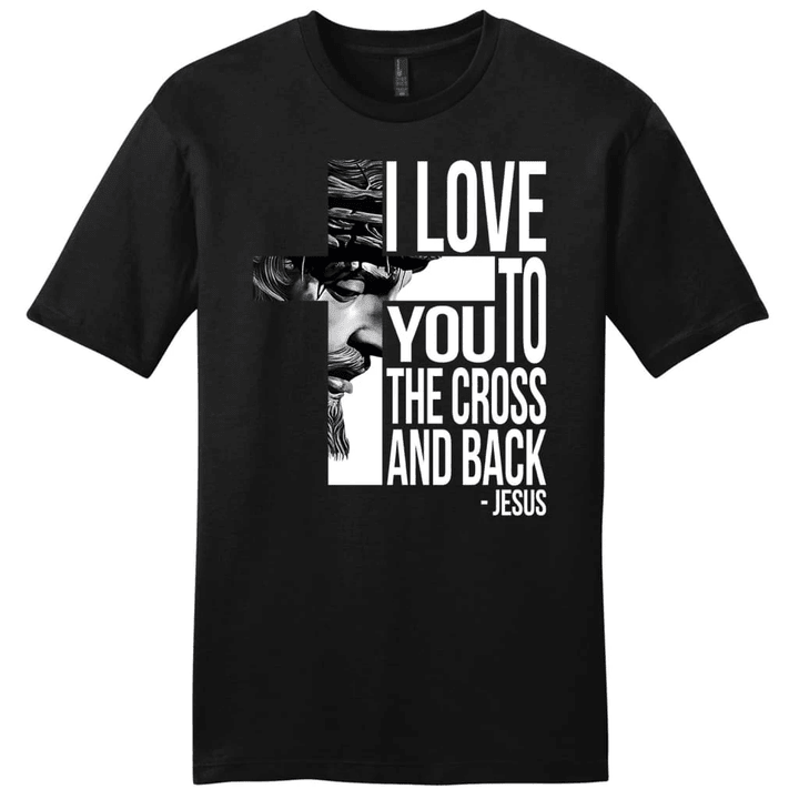 I love you to the cross and back mens Christian t-shirt - Gossvibes