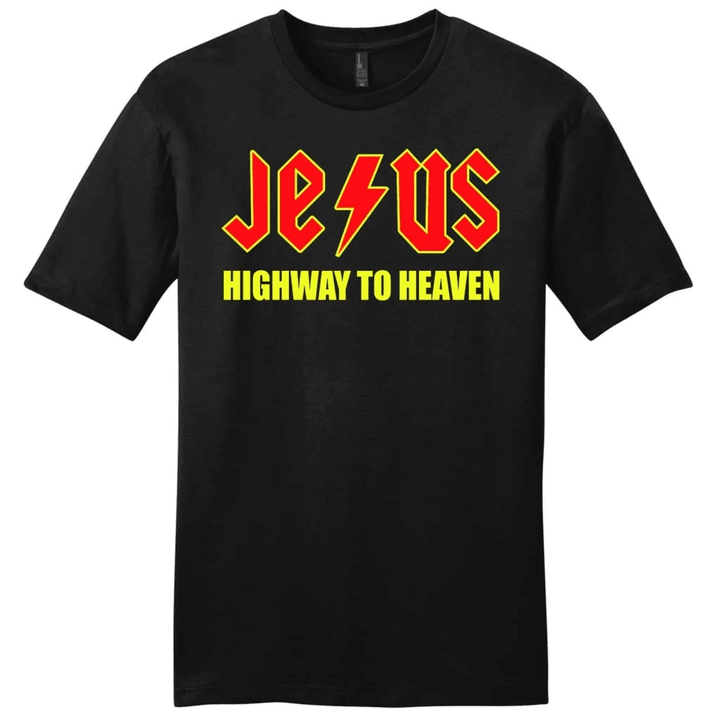 Jesus highway to heaven mens Christian t-shirt - Gossvibes